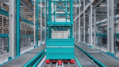 Automated storage system in a modern industrial facility