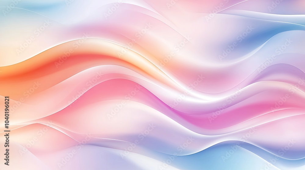 Fototapeta premium Soft Colorful Fluid Background with Wavy Lines