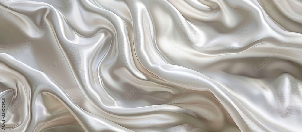 Obraz premium Background of white silk fabric with copy space image available