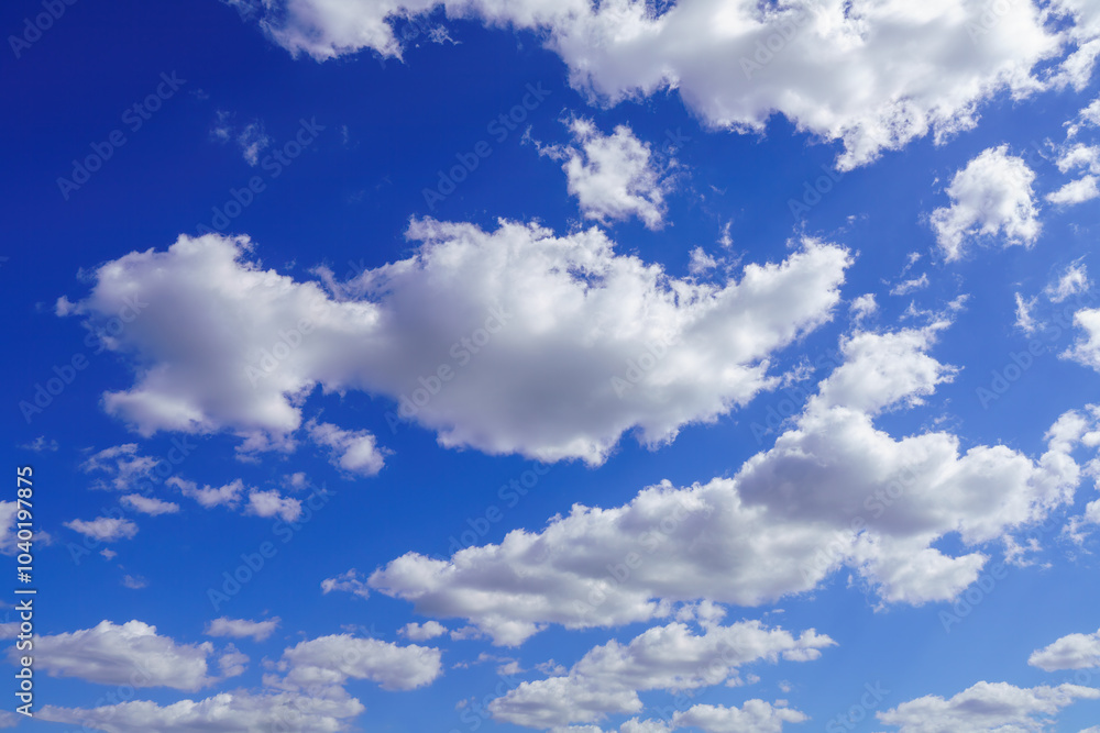 Fototapeta premium Sunny weather blue sky white cloud background