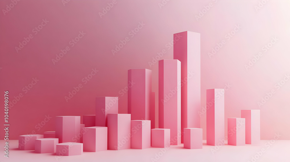 3D Plain Geometric Shapes with Rising Bar Graph Concept, Tracking Shot, Moving Through Shapes, Glowing Bar Graph Represents Revenue Growth, Camera Pans, Extensive Copy Space, Light Background, 3D Icon 3D Plain Geometric Shapes with Rising Bar Graph Concept, Tracking Shot, Moving Through Shapes, Glowing Bar Graph Represents Revenue Growth, Camera Pans, Extensive Copy Space, Light Background, 3D Icon