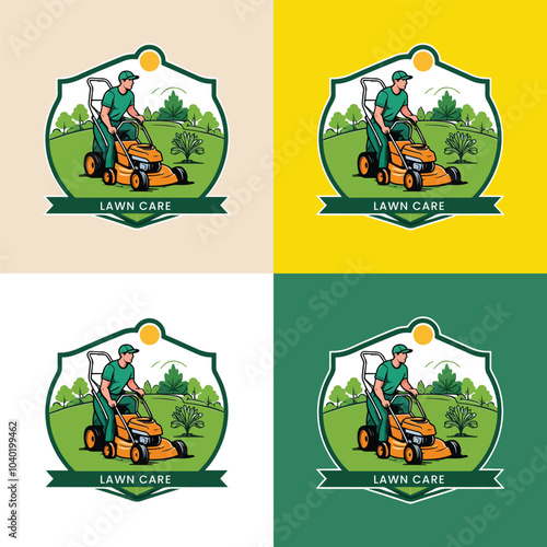 lawn care vector logo 