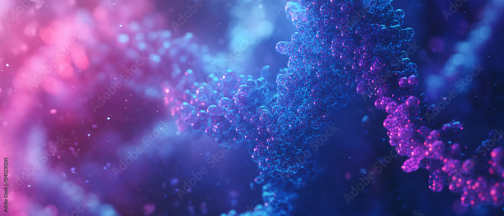 Abstract Blue and Pink Bubbles Floating in Space Abstract Blue and Pink Bubbles Floating in Space