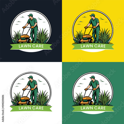 Lawn care vector logo