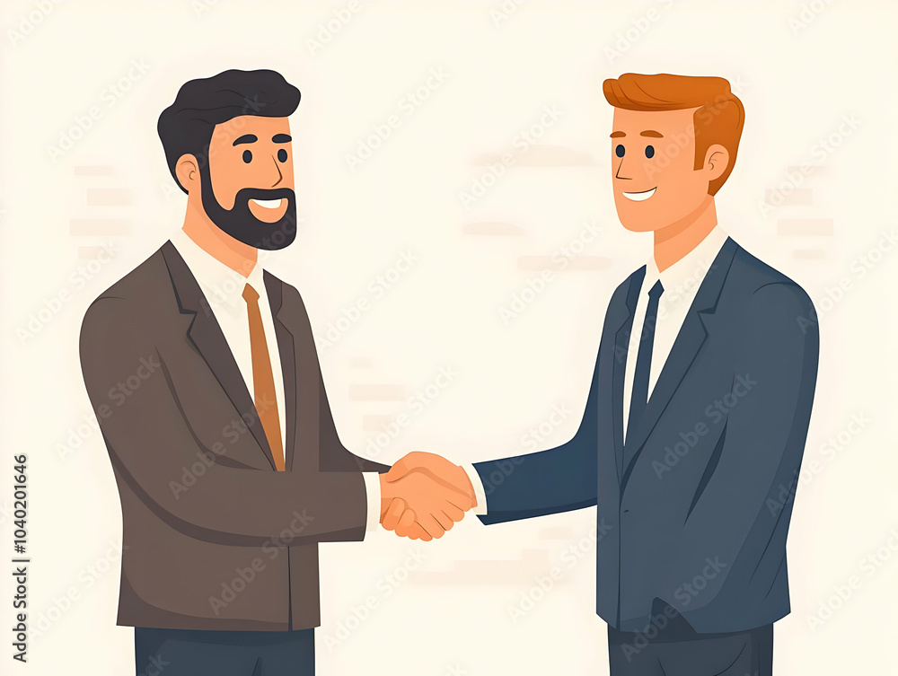 Flat Candid Handshake Business Leaders Negotiation Success Visualizing Leadership Responsibility Mutual Agreement in Simple Vector Illustration Soft Focus Background Flat Candid Handshake Business Leaders Negotiation Success Visualizing Leadership Responsibility Mutual Agreement in Simple Vector Illustration Soft Focus Background