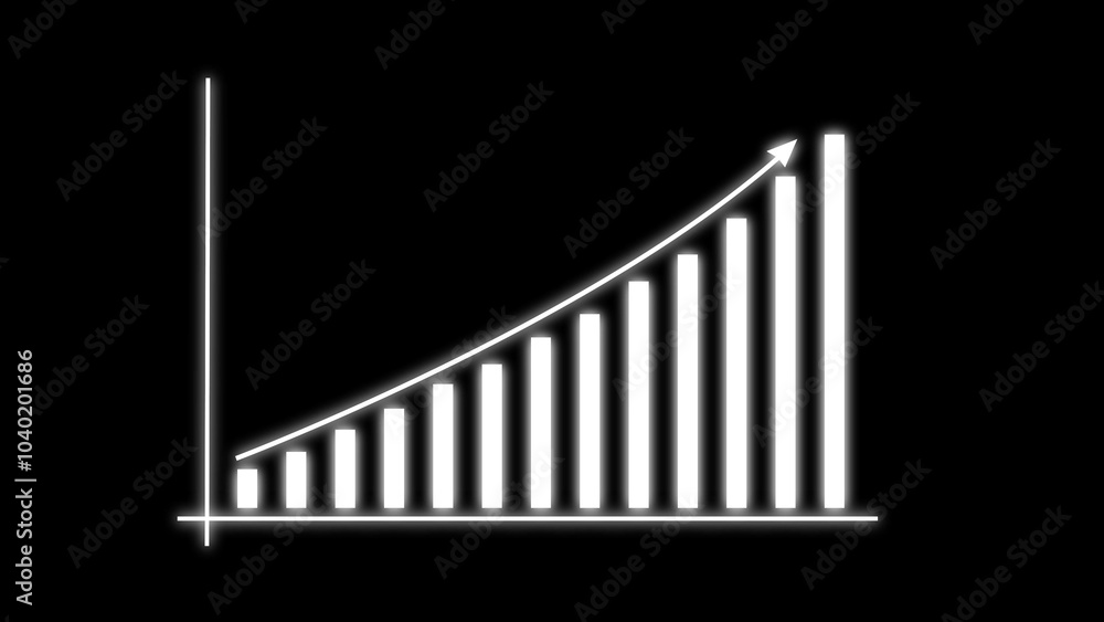 Abstract Business Growth Chart Illustration. Abstract Business Growth Chart Illustration.