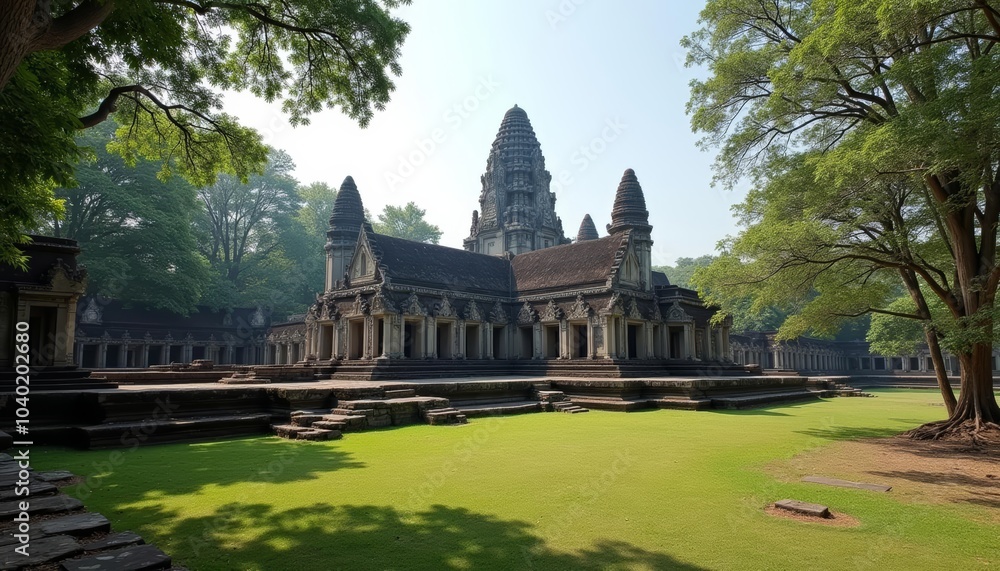 Elegant temple complex in the heart of nature Elegant temple complex in the heart of nature