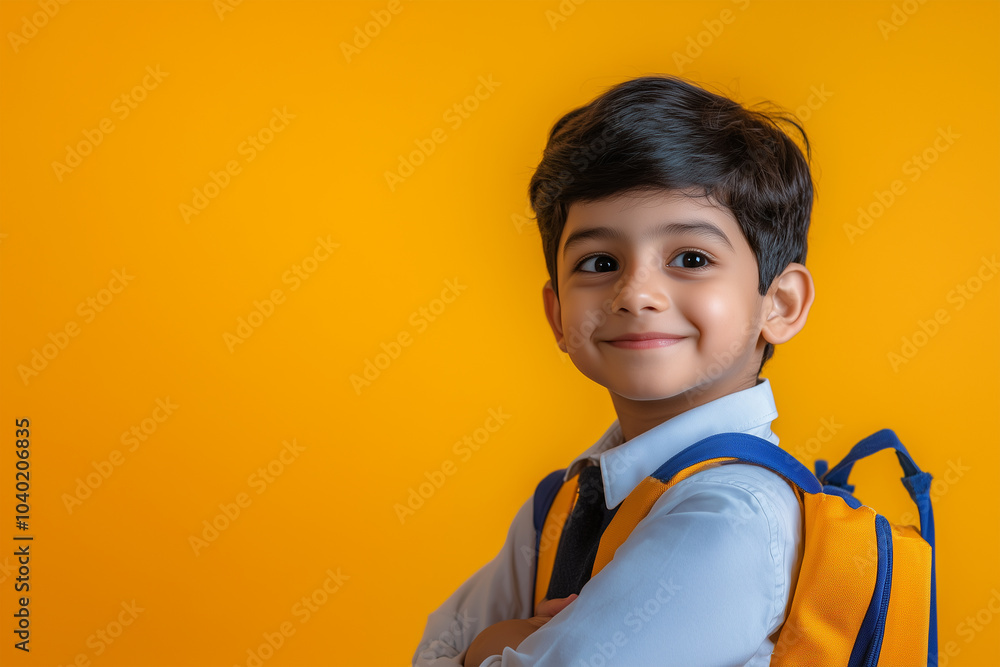 Indian school kid portrait isolated Indian school kid portrait isolated