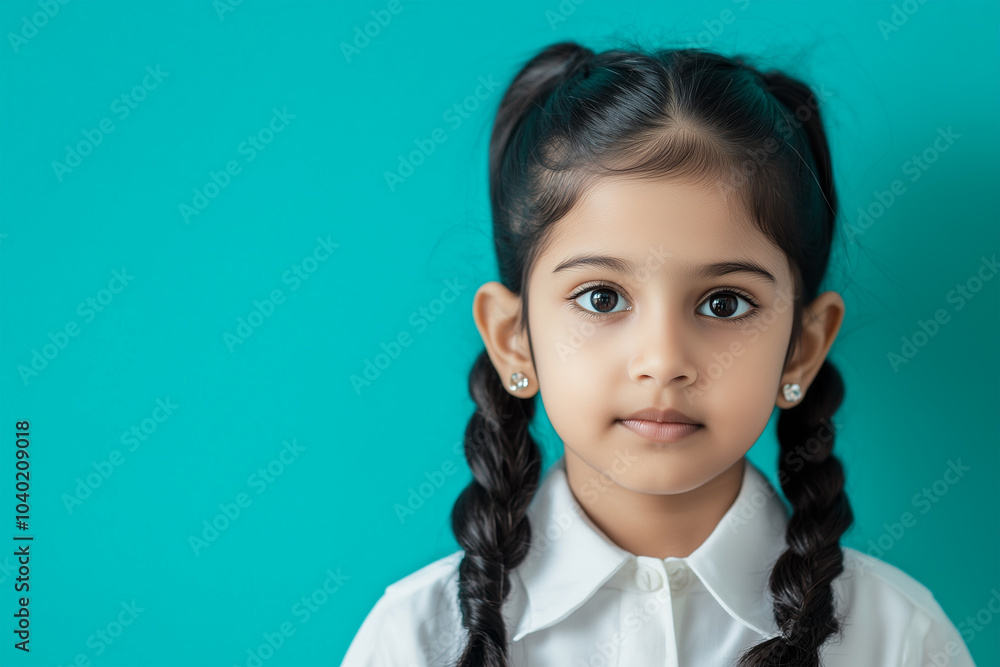 Indian school kid portrait isolated Indian school kid portrait isolated