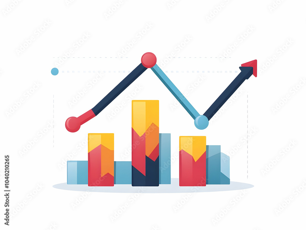 Flat Floating Revenue Graph Concept, Vector Illustration of Growth and Financial Success, Minimalist Business Chart Design, Modern Flat Style Revenue Graph in Mid Air, Professional Smart Tone Flat Floating Revenue Graph Concept, Vector Illustration of Growth and Financial Success, Minimalist Business Chart Design, Modern Flat Style Revenue Graph in Mid Air, Professional Smart Tone
