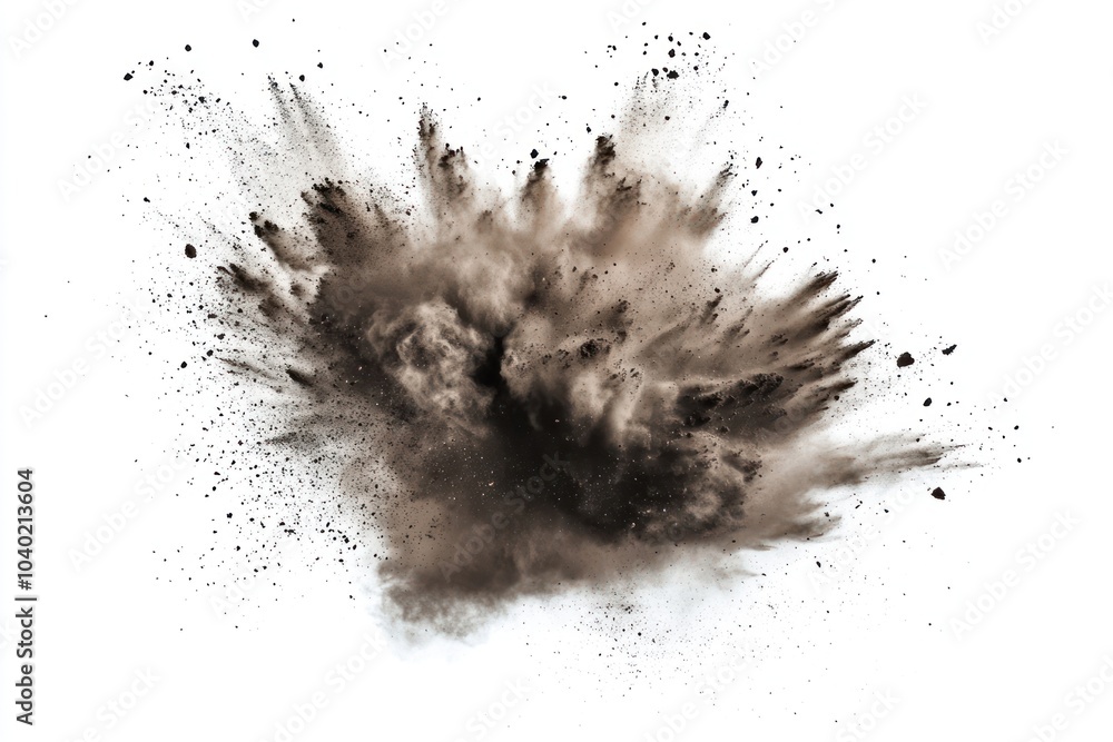 Explosive black powder burst art Explosive black powder burst art