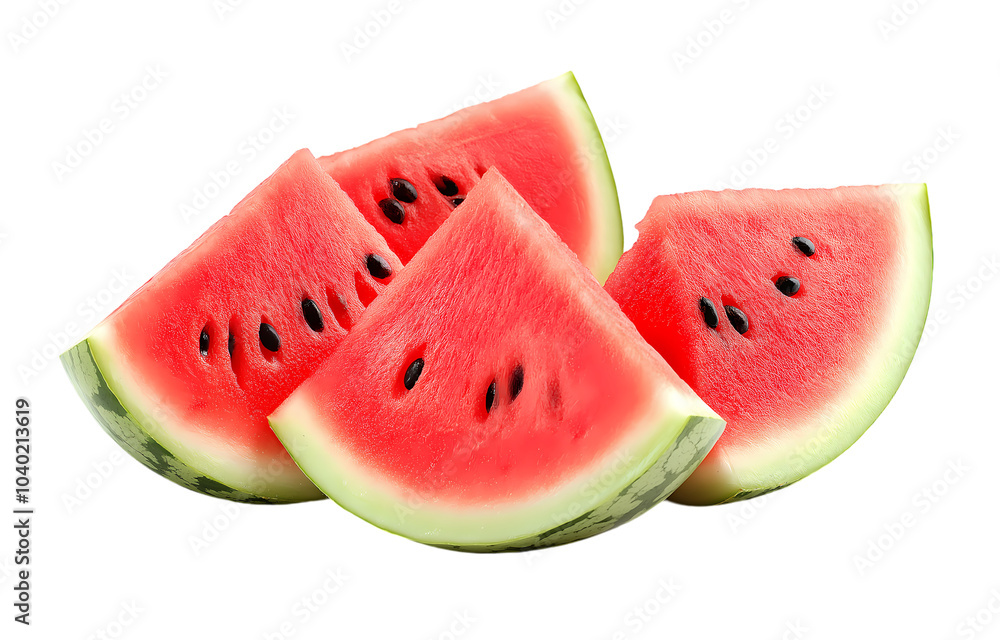 Watermelon slices isolated on transparent background. PNG file, cut out Watermelon slices isolated on transparent background. PNG file, cut out
