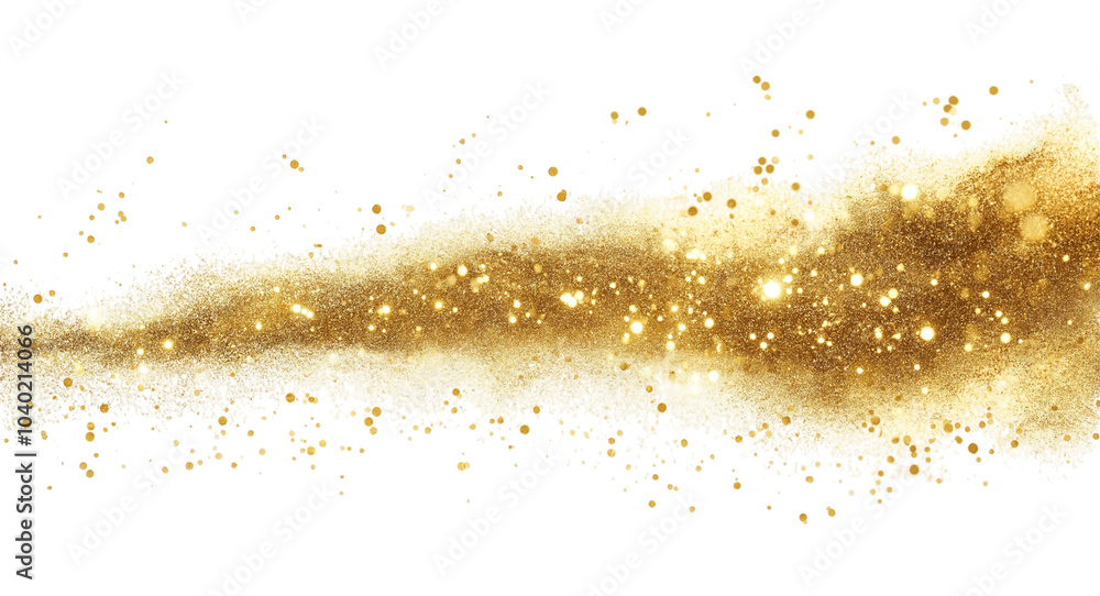 Glitter dust creates a magical ambiance, gold sparkle effect isolated on transparent background. PNG file, cut out Glitter dust creates a magical ambiance, gold sparkle effect isolated on transparent background. PNG file, cut out