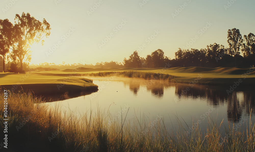 Obraz premium sunrise over the lake