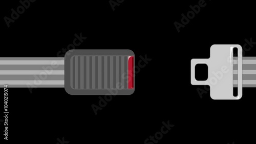 2D Motion Design: Animation of Seat Belts Being Fastened