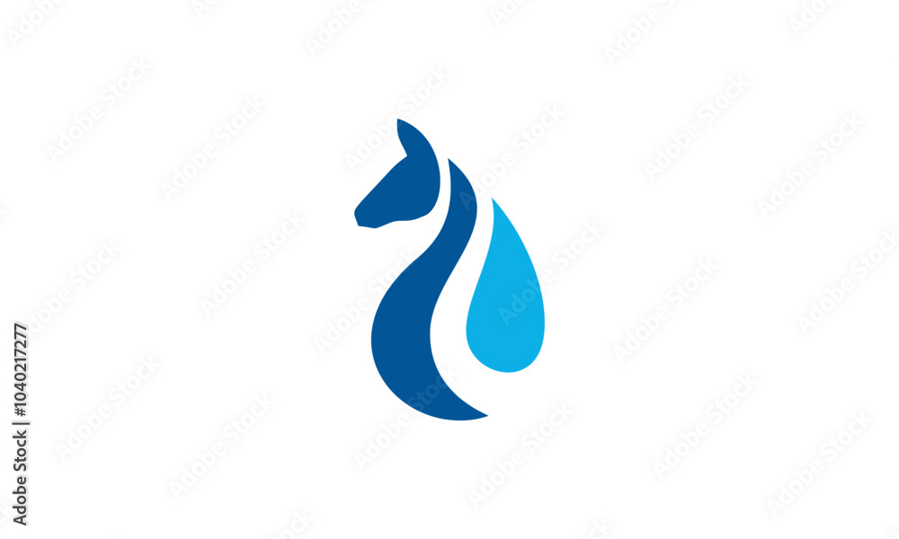 a graphic image with water and horse theme, on white background. vector graphic base. a graphic image with water and horse theme, on white background. vector graphic base.