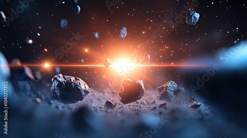 Wallpaper Mural Massive Asteroid Field Drifting Through Space Torontodigital.ca