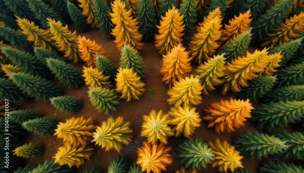 Autumns palette in a forest of vibrant hues Autumns palette in a forest of vibrant hues