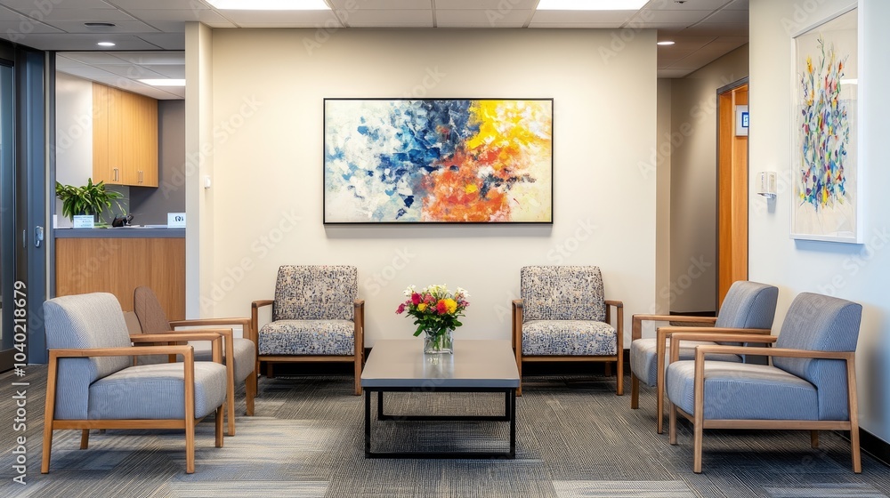 Fototapeta premium Comfortable Waiting Area in a Mental Health Clinic