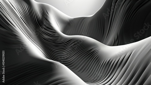 Abstract lines forming dynamic wave patterns photo