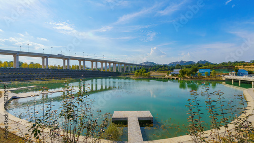Wallpaper Mural bridge over the river Torontodigital.ca