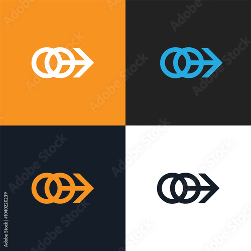 Creative shape logo design template