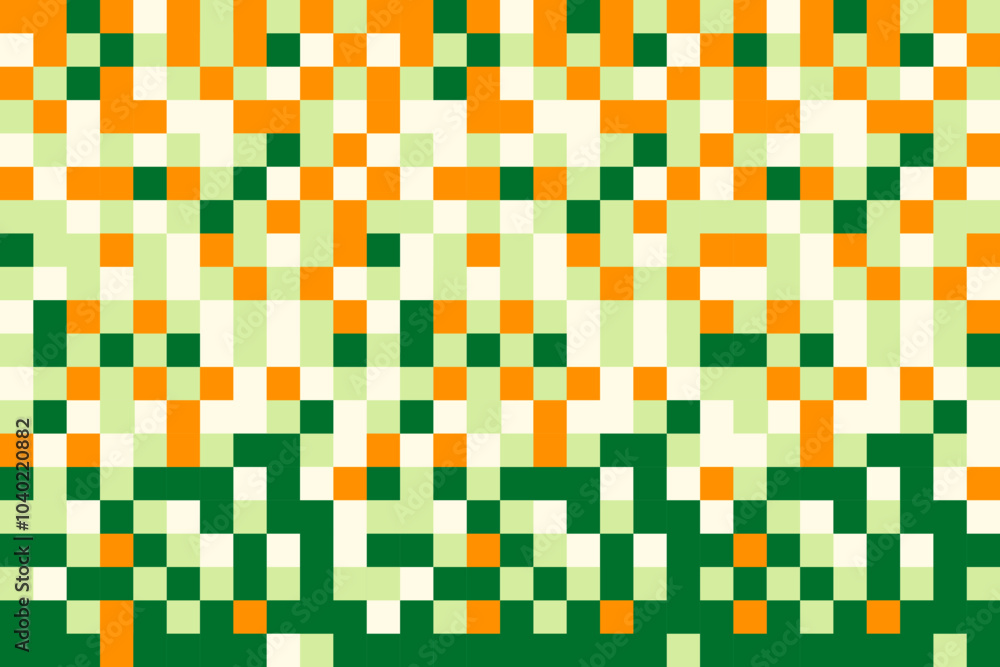 Fototapeta premium Abstract pixel backgrounds seamless pattern with squares