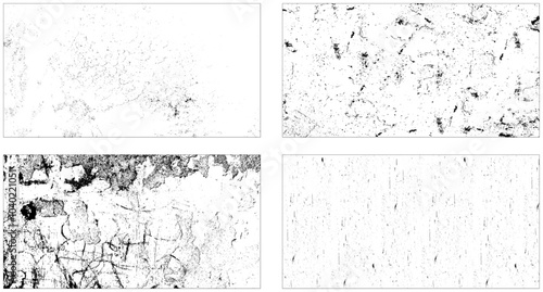 Grunge Urban Backgrounds set. Texture Vector. Dust Overlay Distress Grain. 