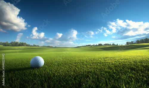 golf ball on green field