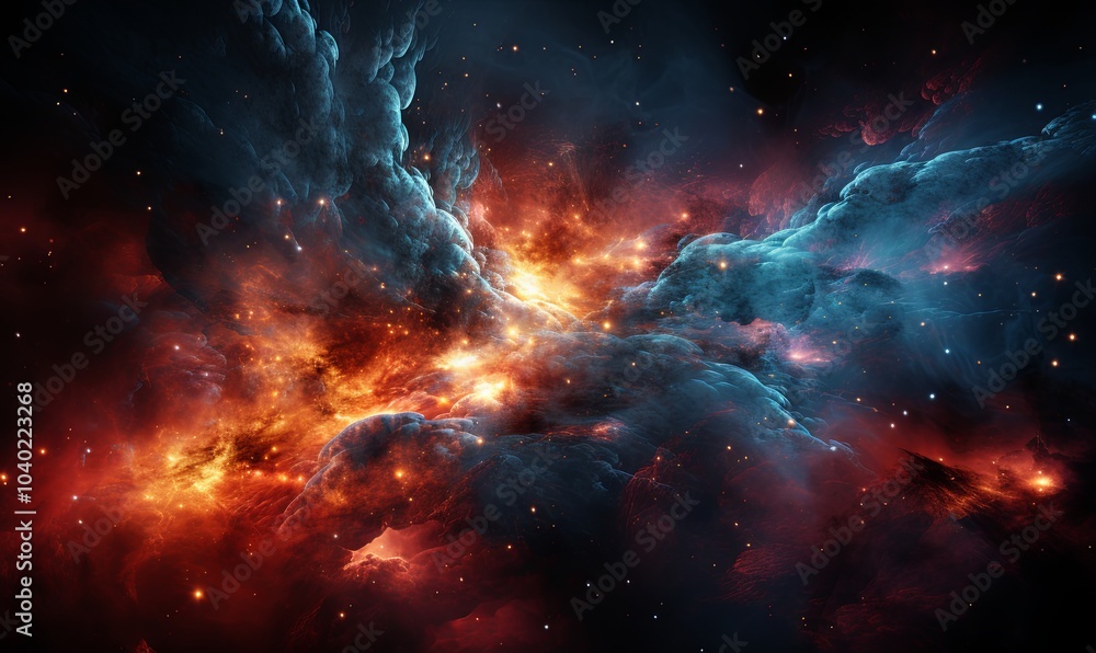 Colorful Space Filled With Stars Colorful Space Filled With Stars