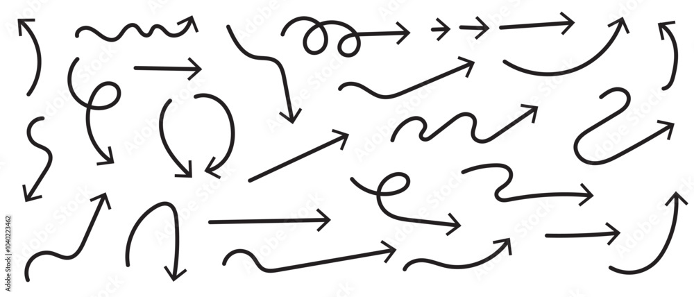 Hand drawn arrow set Hand drawn arrow set
