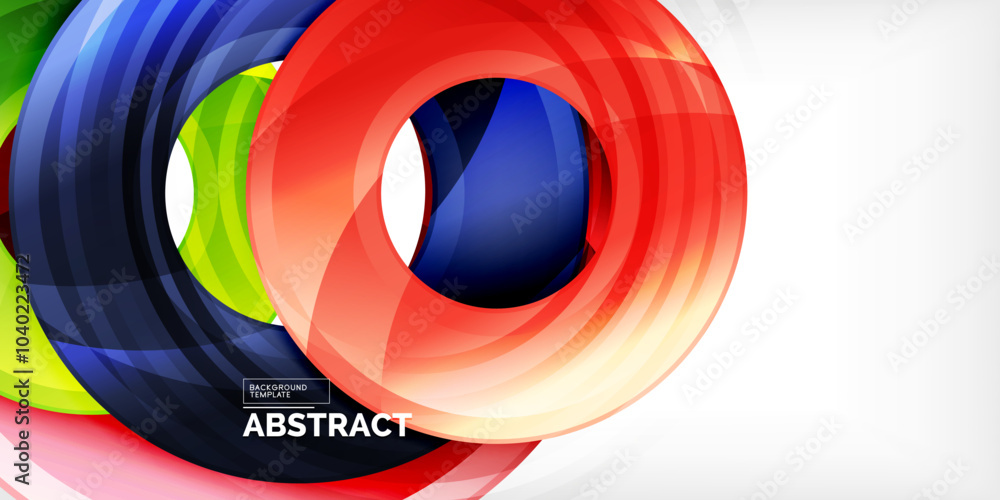 Bright colorful circles with light effects. Abstract background Bright colorful circles with light effects. Abstract background