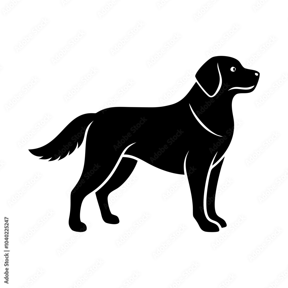 Golden Retriever dog Silhouette vector art image Golden Retriever dog Silhouette vector art image