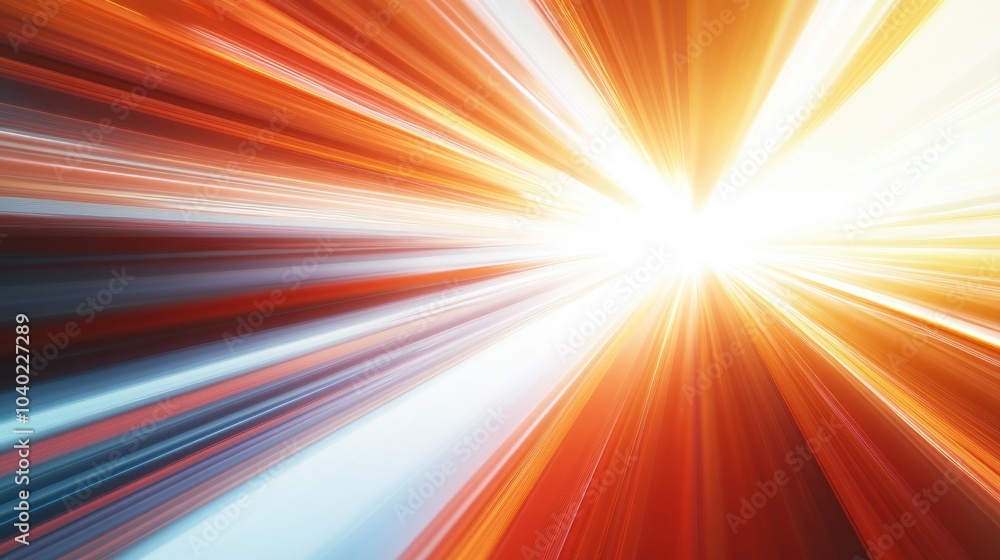 Fototapeta premium Intense convergence of vibrant light in abstract form