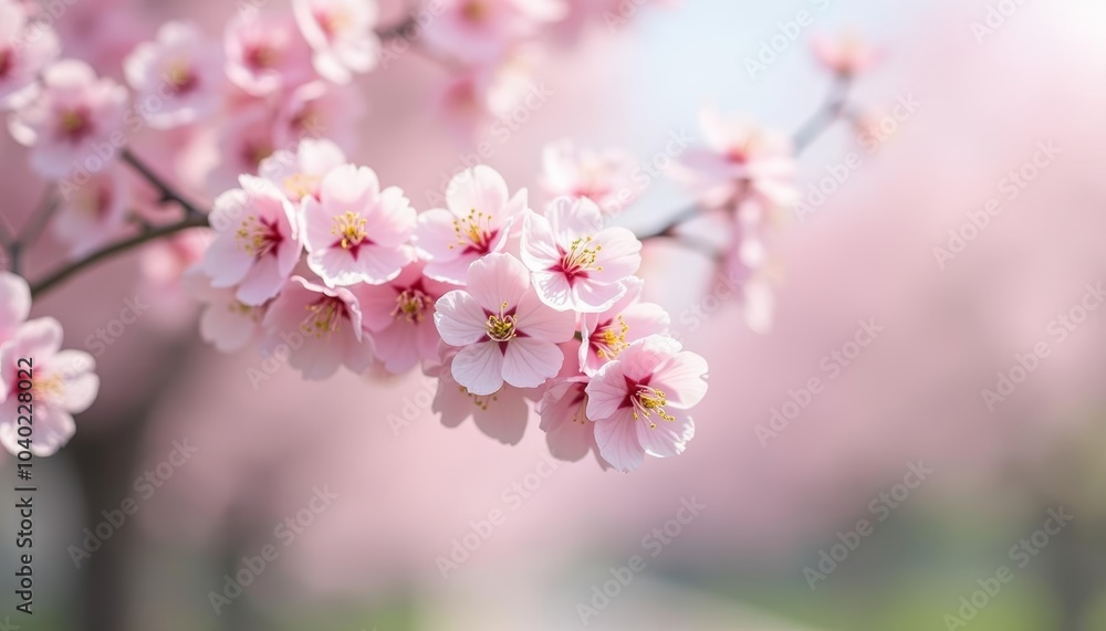 Blooming beauty A closeup of delicate pink flowers Blooming beauty A closeup of delicate pink flowers