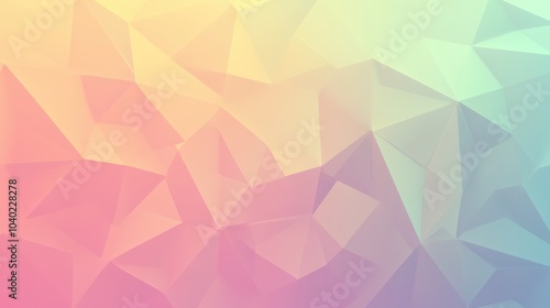 This background showcases a smooth blend of pastel colors with soft polygonal shapes, perfect for creative design applications. Generative AI