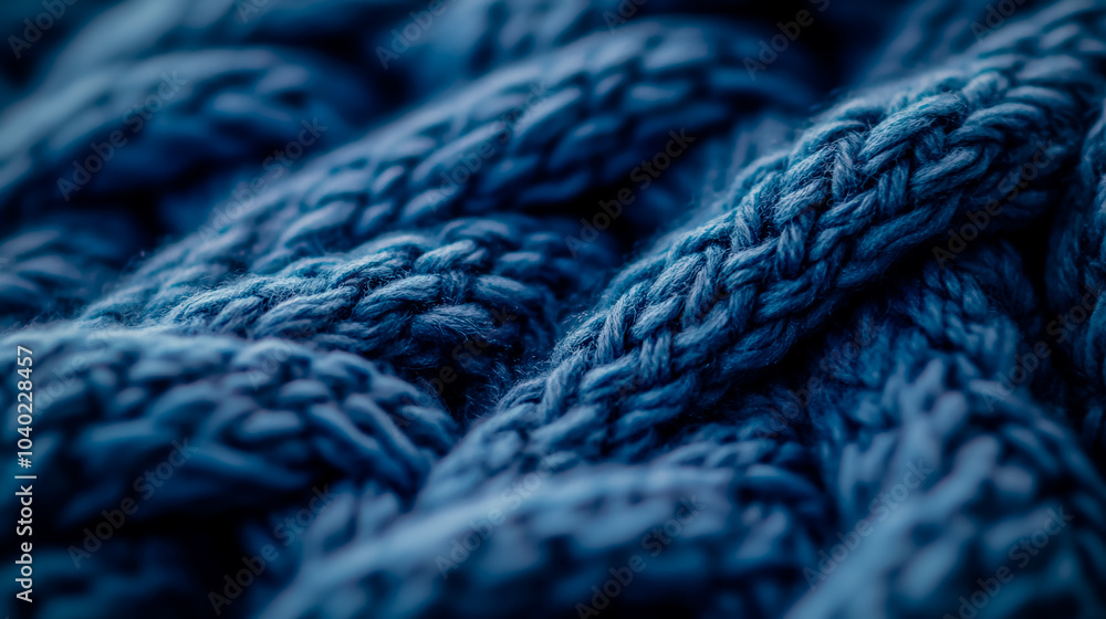 Close-up of the texture of a blue knitted sweater. Close-up of the texture of a blue knitted sweater.