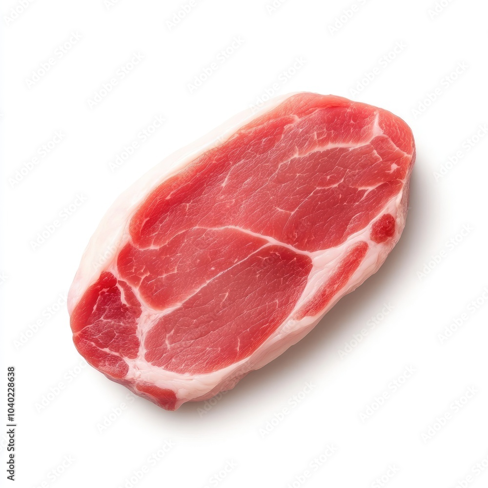 Realistic Pork Jowl on White Background Realistic Pork Jowl on White Background