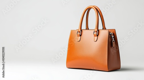 Elegant Premium Leather Handbag on White Background