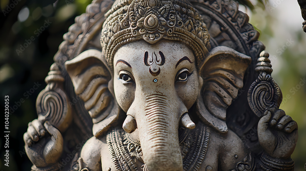 Lord Ganesha, the God of Wisdom, the God of Success generative by AI Lord Ganesha, the God of Wisdom, the God of Success generative by AI
