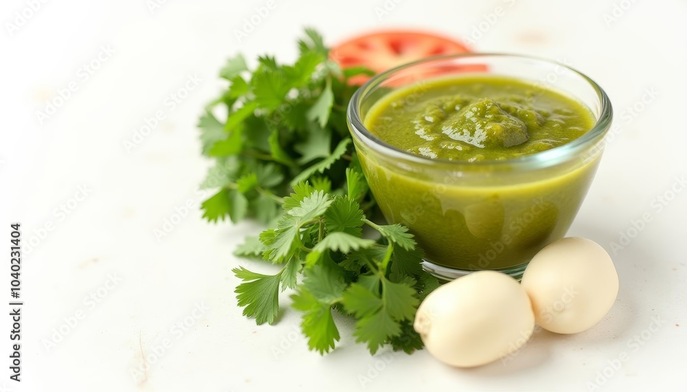Freshly blended green smoothie with a hint of citrus Freshly blended green smoothie with a hint of citrus