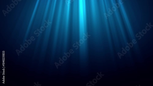 Moving Blue Light Rays, Optical Lens Flare Effect, Glowing Light Leak