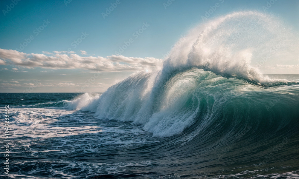 Waves in the sea and a hundred thousand sun