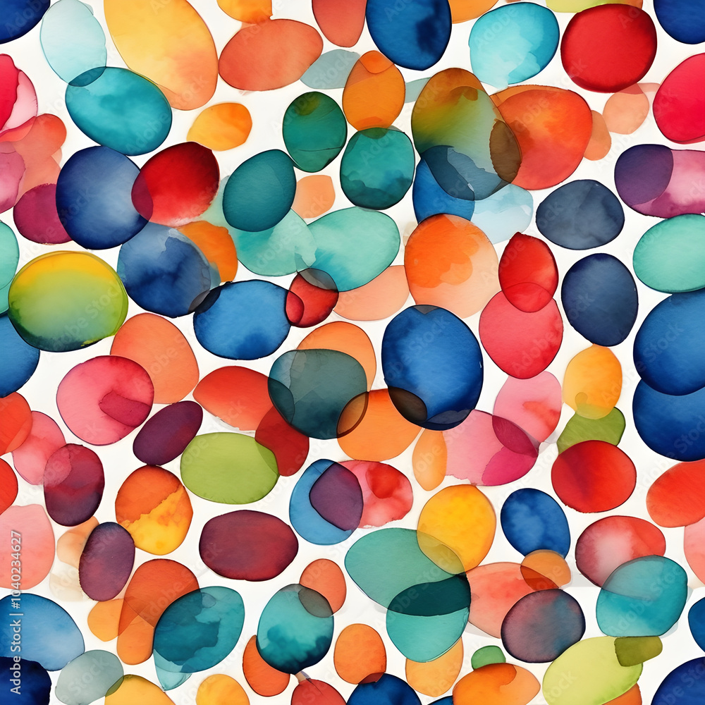 Abstract seamless watercolor pattern with fine lines in red and orange tones. Smooth white background. Abstract seamless watercolor pattern with fine lines in red and orange tones. Smooth white background.