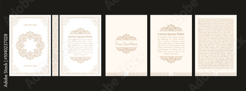 Ornamental book cover design template