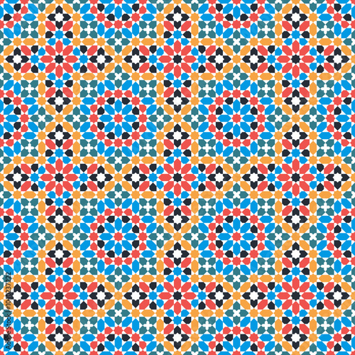 Seamless arabic geometric ornament based on traditional arabic art. 