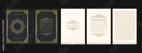 Luxury gold ornamental book cover design