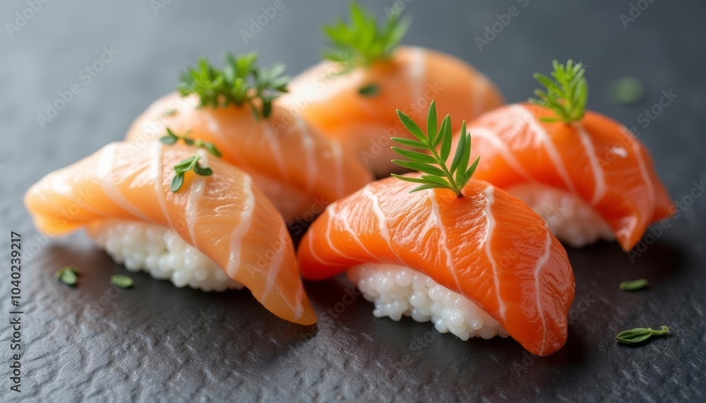  Deliciously crafted sushi ready to be savored