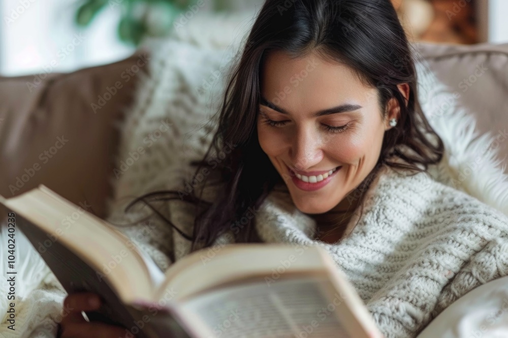 A person relaxing with a good book A person relaxing with a good book