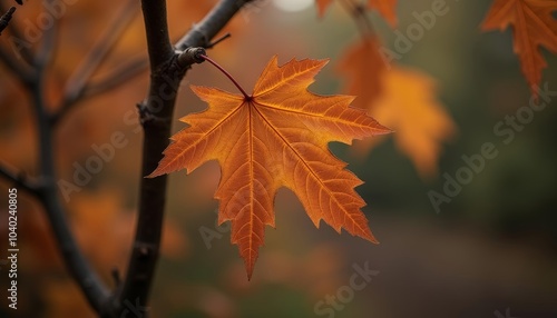  Autumns vibrant beauty in a single leaf
